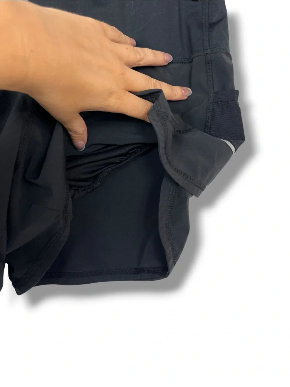 Athleta Black Active Shorts Small Lined Reflective Pockets Running